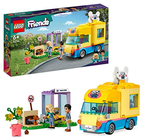 LEGO 41741 Friends Dog Rescue Van, Pet Puppy Playset, Animal Toy for Kids, Girls and Boys 6 Plus Years Old, Birthday Gift Idea, 2023 Series Characters