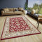 Hanse Home Reni Teppich Orientalisch – Orient Läufer klassisch dicht gewebt mit Ornamenten und Blumenmotiven Weicher Kurzflor für Schlafzimmer, Esszimmer, Wohnzimmer, Flur – Rot Creme, 200x280cm