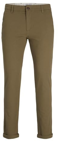 Jack & Jones Pantaloni Chino Fury Uomo, Notte d'oliva, W30 / L30