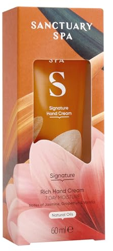 Sanctuary Spa Signature Rich Hand Cream, Moisturiser, Body Cream, Vegan and Cruelty Free 60ml