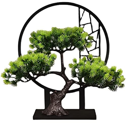 Bonsaï Artificiel Petit bonsaï artificiel en pot, plante artificielle, fausses plantes, bonsaï japonais, affichage intérieur et extérieur, décoration de maison et de bureau Plantes artificielles