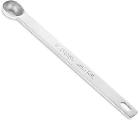 1/8 Teaspoon Stainless Steel Single Measuring Spoon 0.63 ml Teaspoon Rectangular Individual Measuring Spoons (1/8Tsp | 0.63 ML | 0.63 cc)