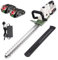 Electric Cordless Hedge Trimmer Cutter Trimming - 51cm (510mm) Cutting Length Hedge Trimmer, for Trimming Hedges, Shrubs and Border Plants(Incl. 2 Batteries & Charger)
