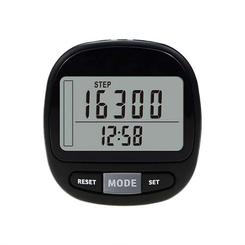 Podomètre 3D pour la marche, pas de Bluetooth avec grand écran, compteur de pas, pour la marche avec suivi des calories et de la distance, mémoire de 7 jours, traqueur d'activité à clipser pour homme