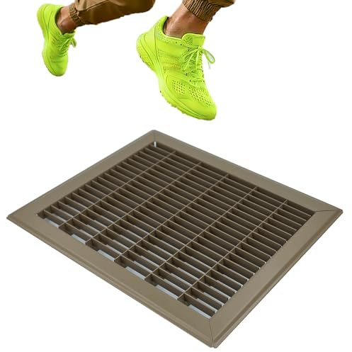 12x10 Floor Return Air Grille Fit 10x12” and 12x10” Duct Opening,Jumpable Floor Vent Cover Grille,Heavy Duty Floor Air Return Vent Cover Grill,Outer Dimensions: 13.75W X 11.75H