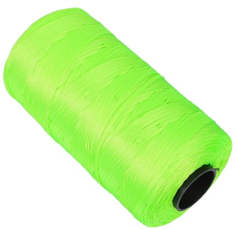 LIFKICH Braided Masonry String Line Twine Cord Green Rope for Bricklaying Landscaping Property Marking Heavy Duty Mason String for Garden and Construction Use