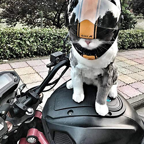 WLXW Mini Casco per Cuccioli di Cane E Gatto, Casco Protettivo per Animali Domestici Cappello per Ombrellone per Animali Domestici Cappello per Bicicletta