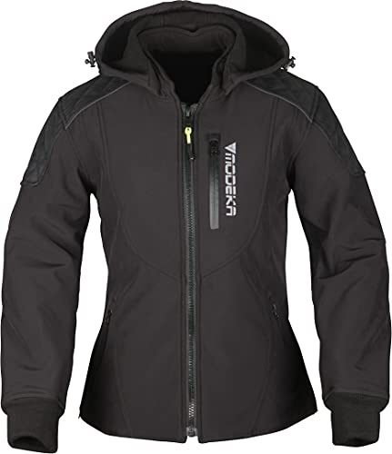 Modeka Clarke Damen Motorrad Textiljacke, schwarz, 34