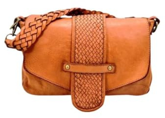 BZNA Bag Radaja Cognac Italy Designer Damen Ledertasche Handtasche Schultertasche Tasche Leder Clutch Neu