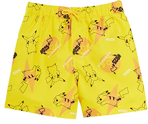 Pokémon Shorts de baño Pikachu para niños de 11-12 años.