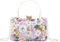 Fecialy Borsa da sera floreale da donna con strass colorati pochette da sposa floreale borsa da sposa borsa a tracolla a catena, Viola