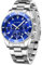 OFFCUP Herren Uhr Männer Analog Quarz Chronograph wasserdichte Edelstahlarmband, Armbanduhren Herren mit Datum, Uhren Herren Mode Casual Business Uhr für Herren Klassische Elegantes Geschenk -Silber