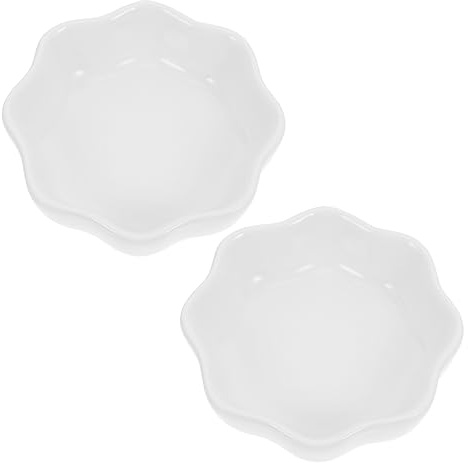 ERINGOGO Gamelle Hamster en Céramique Blanche 2pcs, Bol Lavable et Résistant à l'usure, Anti-débordement pour Hamster et Chinchilla Domestique