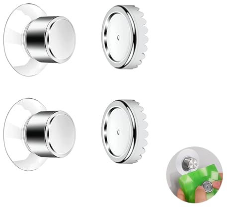 Kryzulax Set di 2 Portasapone Magnetico a Ventosa,Supporto per Sapone da Parete,Acciaio Iinossidabile,Senza forare,Si attaccano Facilmente a Tutte Le superfici,per Bagno e Cucina