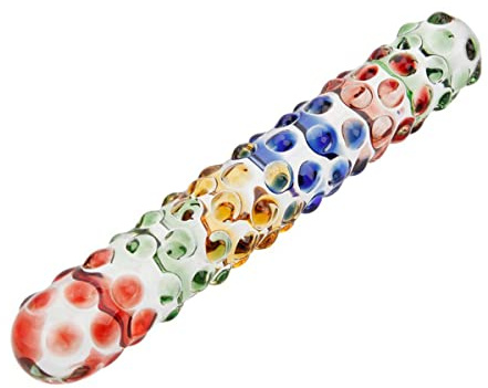 TRQOYTU Consolador De Cristal Con Punto G Para Pene, Tapón Anal De Cristal Colorido, Consolador De Doble Extremo, Pene, Juguete Sexual Para Adultos, Adecuado Para Parejas, Mujeres Y Hombres