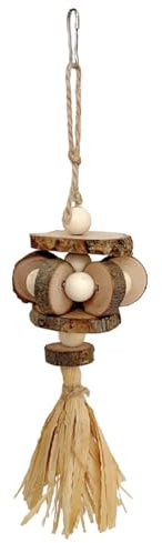 BUBEFSKD Giocattolo per Uccelli Frutta Legno Strappare Masticare I Denti Brattee Mais Frutta Gabbia in Legno Appeso Pet Digrignare I Denti Giocattolo da Masticare Pappagalli