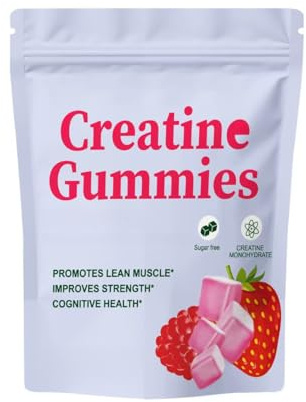 Creatine Gummies - Öka fokus, energi, styrka och uthållighet, vegan, glutenfri, icke-GMO - för män och kvinnor