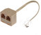 REFURBISHHOUSE Adaptateur de Ligne de Telephone Jack RJ11 Male vers Double RJ11 Femelle