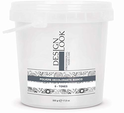 DESIGN LOOK Polvo DECOLORANTE Blanco-8 Tonos, Único, Estándar, El embalaje puede variar