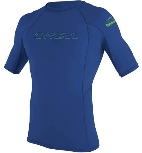 O'NEILL Unisex Child Youth Basic Skins 50+ S/S Sun Shirt Rash Guards, Pacific, 6 US