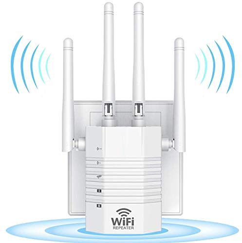 2021 WiFi Extender - Wireless Signal Repeater Booster up to 3000 sq.ft - 1200Mbps Wall-Through Strong WiFi-Dual Band 2.4G and 5G - 4 Antennas 360° Full Coverage-1…