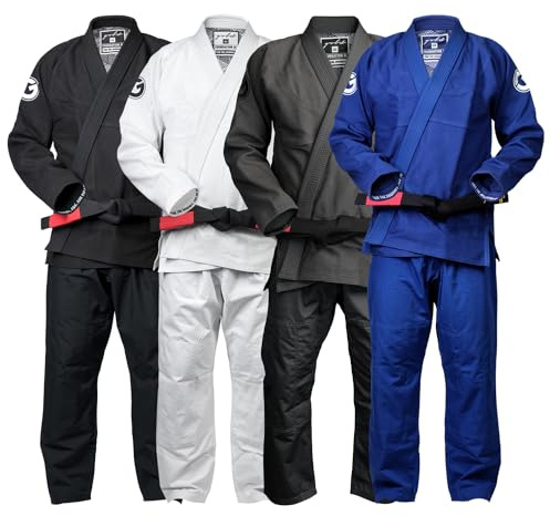 Gold BJJ Foundation Gi - Pearl Weave Jiu Jitsu Gi for Men and Women - IBJJF Competition Legal BJJ Gi (Royal Blue, A3L)
