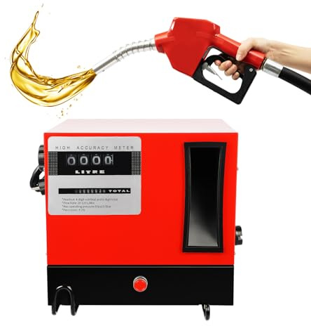 Pompe à diesel auto-amorçante Promote Pompe à huile Station de réservoir 230 V Tuyau 4 m Compteur Réservoir confortable avec 60 l/min
