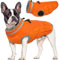 Hjumarayan Hundemantel für Kleine Mittelgroße Grosse Hunde, Hundejacke Warme Hundeweste Wintermantel Hund Wasserdicht Hunde Mantel Gefüttert, Hundemantel Französische Bulldogge (Orange M)