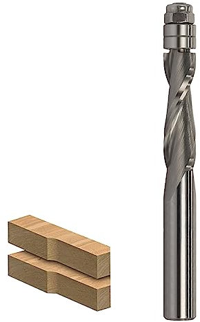 AKYLIN Spiral Bündigfräser 8mm Schaft，Up Cut Spiralfräser für Oberfräse，8 mm Schnittdurchmesser，28.6 mm Schnittlänge Spiralgenutet doppeltem Kugellager Holzfräser zum Schneiden von Holz