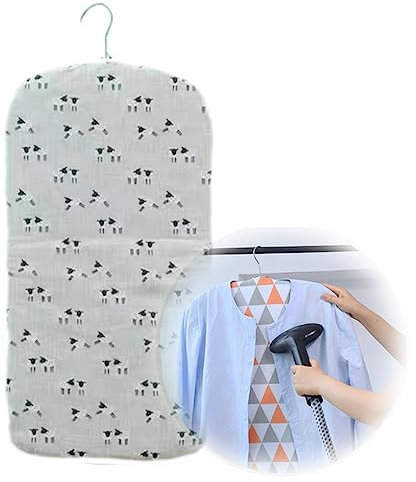 NILZA Tablas De Planchar Plegable Tabla Planchar, Hogar Vertical Manta De Planchar De Viaje, Alfombrilla De Planchado, 360 ° Diseño De Gancho (Color : Lamb)