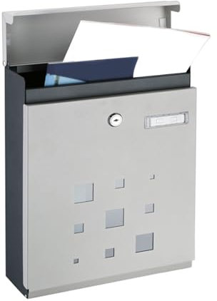 Buzón Exterior Buzones Comunidad Buzones de Correos，Buzón De Doble Cara, Bocacarta Tamaño a4 Buzón de Pared Mediano, Antilluvia Fácil de Instalar