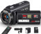 8K 64MP Video Camera Camcorder, 18X Digital Zoom with IR Night Version Vlogging Camera for Youtube, 3.0 IPS Touch Screen with one 4500mAh Battery, 32GB TF Card, Remote Control, Mic, and Adapter