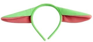 MUNSKT Diadema de tela para niños, diademas de accesorio de disfraces, diadema de orejas de elfo verde, disfraz de juego de rol, novedad para Halloween, fiesta de Navidad