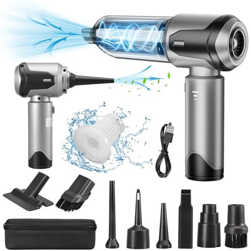 Grixz Handheld Vacuum Cleaner, 22000Pa Powerful Car Vacuum Cleaner Cordless, Lightweight Mini Vacuum & Air Duster, Rechargeable Portable Vacuum for Car, Home, Office, Kitchen