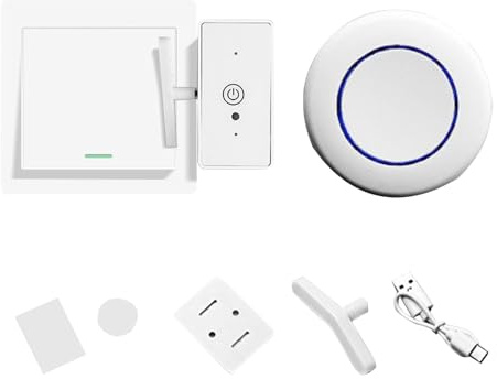 Remote Button Pusher, Switching Activator, 2.87x1.46 Inches Wireless Finger Robot, App Controlled Operate, Easy Installation Design, Perfect for Lamps, Coffee Machines, Doors