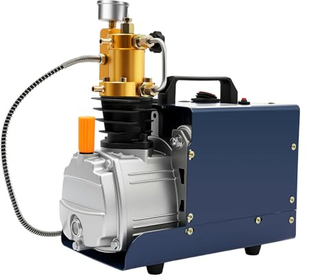 PCP kompressor 30 Mpa luftkompressor 1 800 W högtrycksluftpump dykkompressor med manuellt stopp – för paintball-luftgevär, PCP-gevär, luftpistol och dykflaska