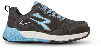 U-Power Loras S1PS Hi HRO FO SR ESD - Scarpe Antinfortunistiche Basse Leggere con Intersuola Super Critical, Metal Free, Unisex, Nero/Blu, 44