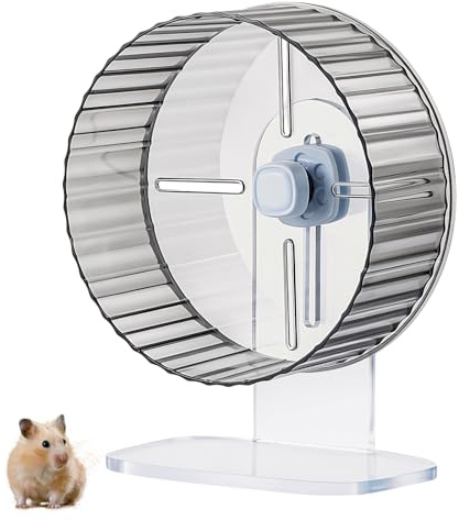 Hamster Wheel Silent with Stand, 21cm Hamster Exercise Wheels Super Quiet
