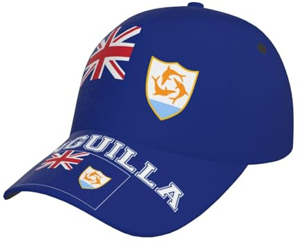 Golf Hat Drapeau D'Anguilla Casquette De Baseball Homme Casquettes De Papa Classique Extérieur Sun Hat Chapeau pour Streetwear Les Entraînements De Course One Size