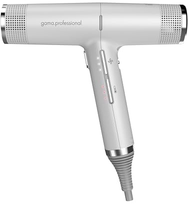 GA.MA Italy Professional, Secador de Pelo iQ Perfect, Secador ultraligero con Motor inteligente sin escobillas, tecnología Oxy-Active para un Pelo brillante, 1600 W de potencia, Color Gris