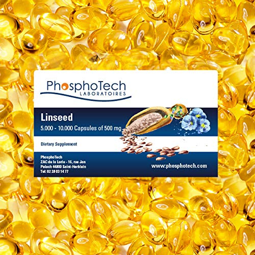 Huile de Lin (linseed oil) 500 mg - Cartons de 1.000 ou 10.000 capsules - Cartons of 1.000 or 10.000 capsules - Fabriqué en France…