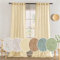 MIULEE Gardinen Vorhänge mit Kräuselband Voile Vorhang Modern Leinenoptik Halbtransparent für Wohnzimmer Schlafzimmer Schiebevorhang 2er Set Stores Beige 225x140 cm