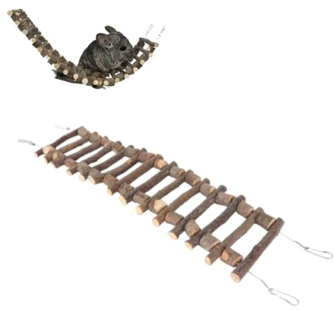 Small Animal Ladder, Hamster Bridge Pet Products Bird Ladder Pet Climbing Ladder Hamster Ladder Bird Ladder Hamster Toys Hamster Suspension Bridge Toy Long Climbing Ladder for Cage (50cm)