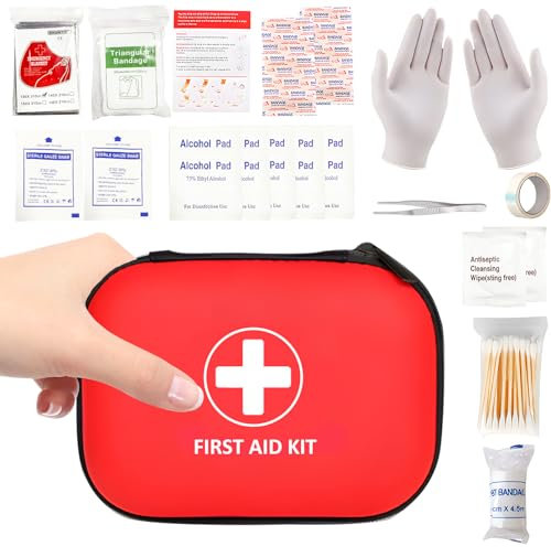 Botiquin de Primeros Auxilios, CIYIN Botiquin Viaje de 63 piezas, Kit Primeros Auxilios, para Hogar Coche Barco Lugar Trabajo Mochila y Acampar Senderismo Viaje