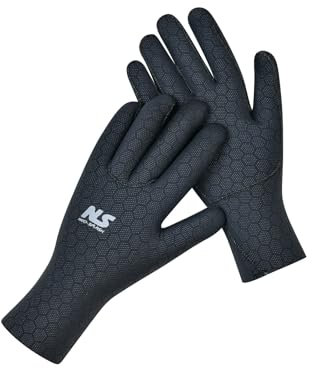 NEO-SPLASH Neopren Tauchhandschuhe, 3mm Warme Tauchhandschuhe, Flexibel Schwimmhandschuhe mit Anti-Rutsch Partikeln Erwachsene (schwarz, XS-S)