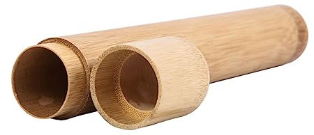 Healvian Zahnbürstenbox Reise Etui Bambus Zahnbürstenhülle Schutzbehälter Für Zahnbürste Camping Und Reise