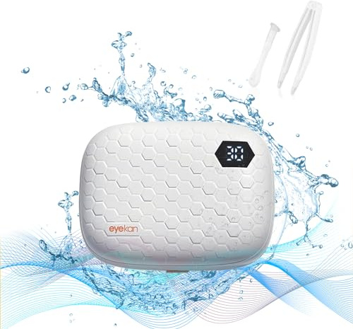 Contact Lens Cleaner with Mirror, Contact Lens Cleaner Machine, USB Ultrasonic Contact Lens Cleaner for Disposal Soft Lens, Hard Lens, Contact Lens, Colored Lens, RGP Lens & OK Lens
