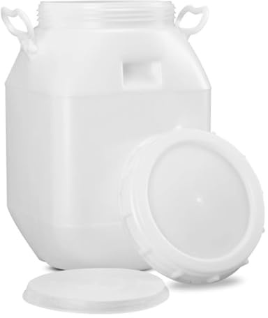 HBSSP Barils Plastique avec Couvercles Baril d'eau Seau Fermentation Stockage Qualité Alimentaire Utilisé for Stocker l'eau Potable Le Kimchi(50L)