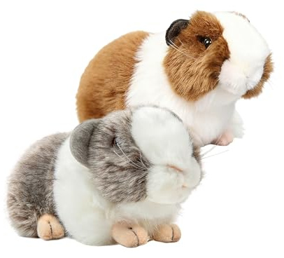 Cuddly Toy Guinea Pig 2pcs Super Soft Small Guinea Pig Plush Toy Stuffed Animal Funny Companions for Cuddling, Napping & Home Decor Baby Children's Gift for Halloween Christmas Girls Boys
