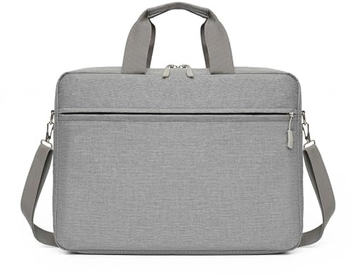 YROHGKPN Bolsa de ordenador portátil de negocios para portátil de 15 6 pulgadas, a prueba de salpicaduras, mensajero para adultos, gris